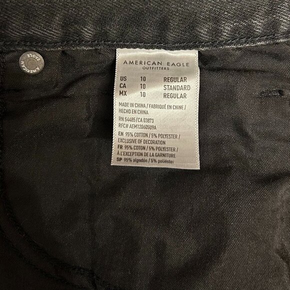 AE soft black distressed high-rise jeans - Picture 12 of 13